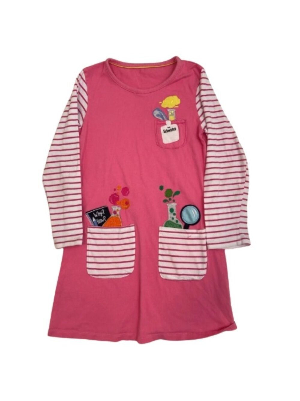 EUC girls size 5 long sleeve science novelty print play dress back to school - Picture 7 of 7